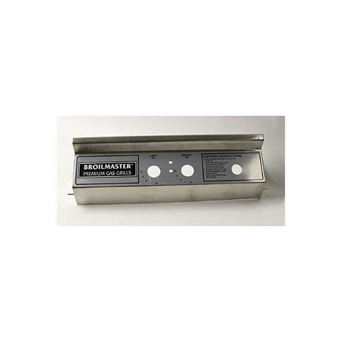 Broilmaster Stainless Steel Control Panel and Label Assembly for P4 Grills B100752
