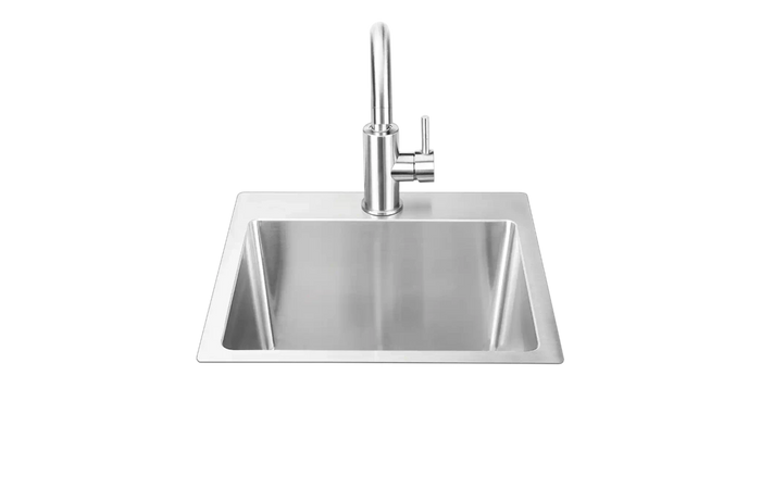 Bull 18" Stainless Steel Sink & faucet Under & Over Mount - All In one Kit 12515