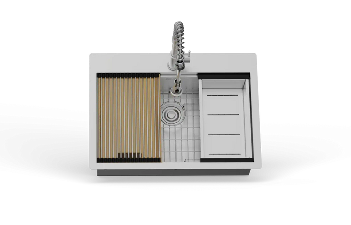 Bull 30" Stainless Steel Sink & faucet Under & Over Mount - All In one Kit  12535