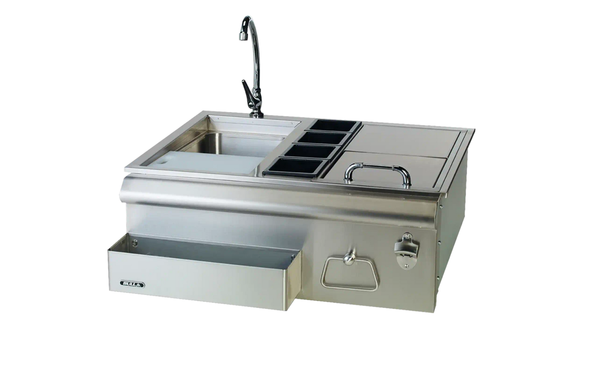 Bull Stainless Steel 30" Bar Center w/sink  97623