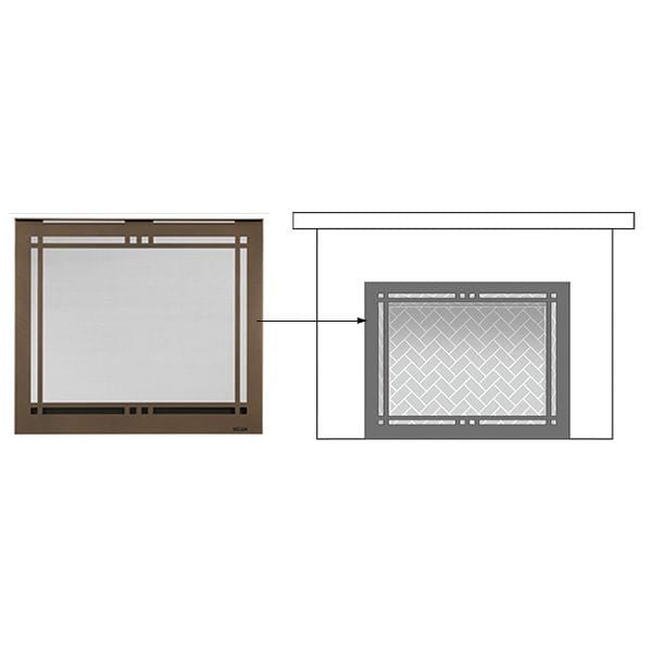 HHT Pewter Contemporary Rectangular Door CRD36PT