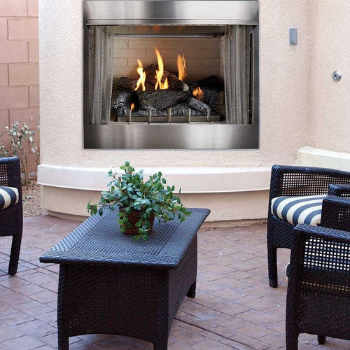 Carol Rose Premium 36" Vent Free Traditional Outdoor Fireplace OP36FP