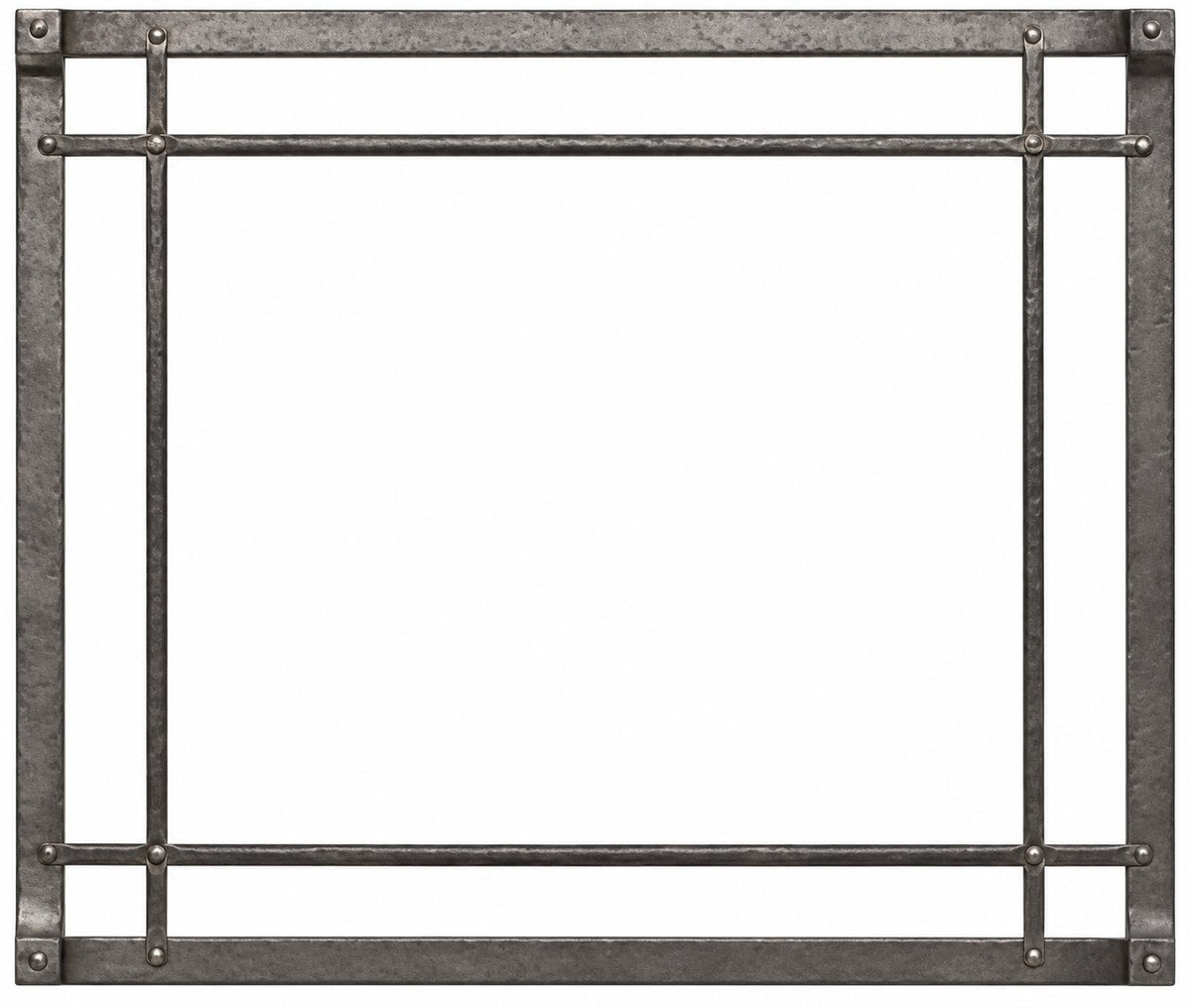 Empire Hearth 36" Distressed Pewter Forged Rectangle Iron Inset DFF36CPD