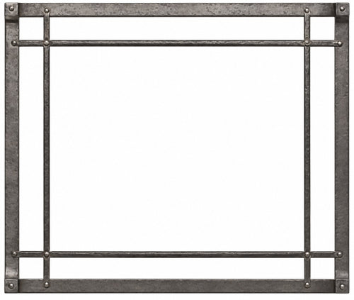 Empire Hearth 36" Distressed Pewter Forged Rectangle Iron Inset DFF36CPD