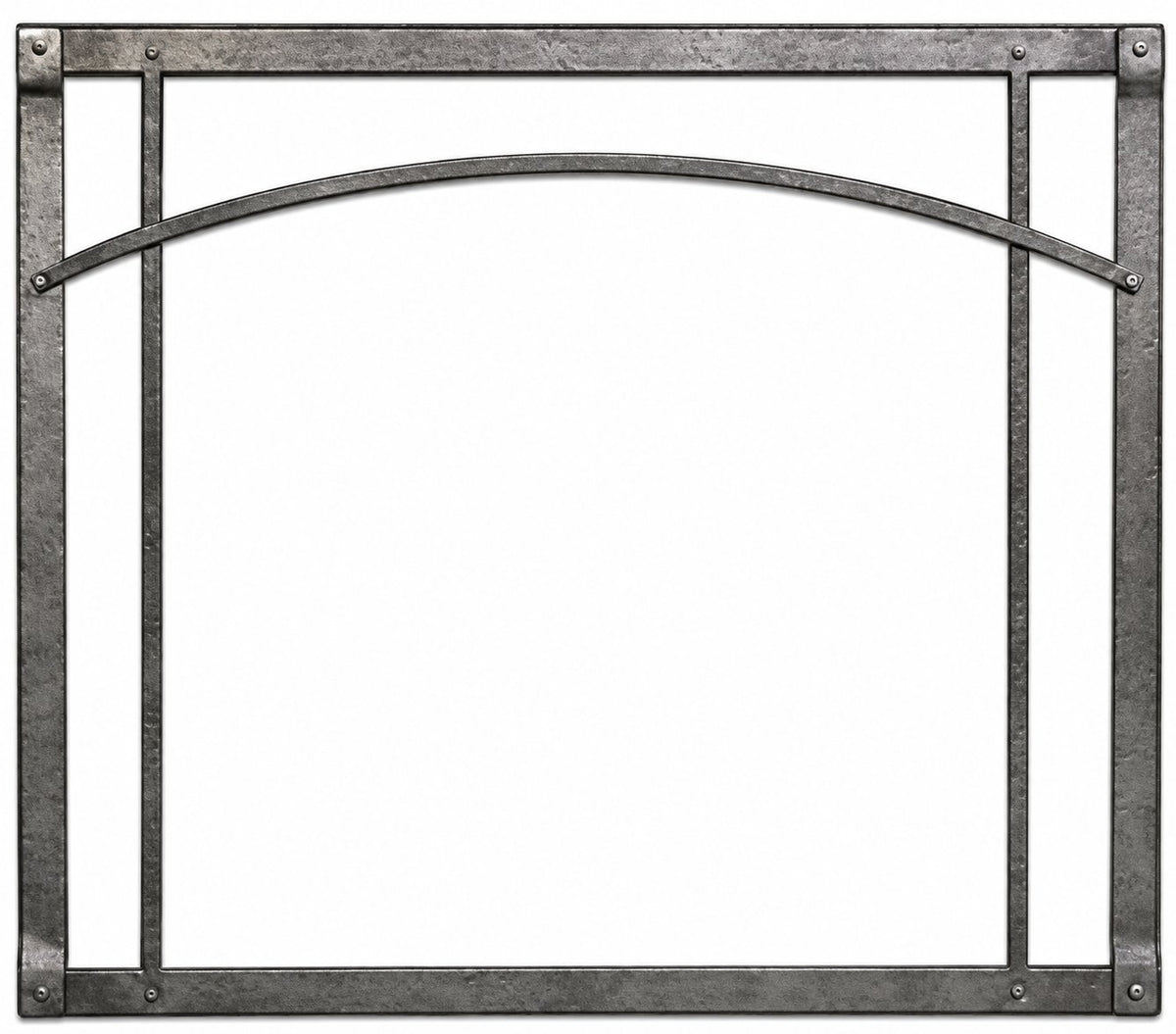 Empire Hearth 36" Distressed Pewter Arched Forged Iron Inset DFF36RPD
