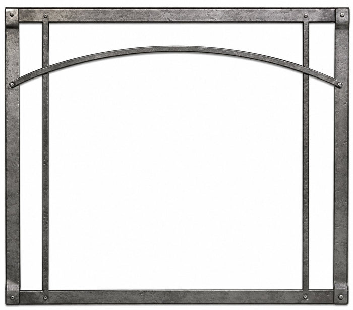 Empire Hearth 36" Distressed Pewter Arched Forged Iron Inset DFF36RPD