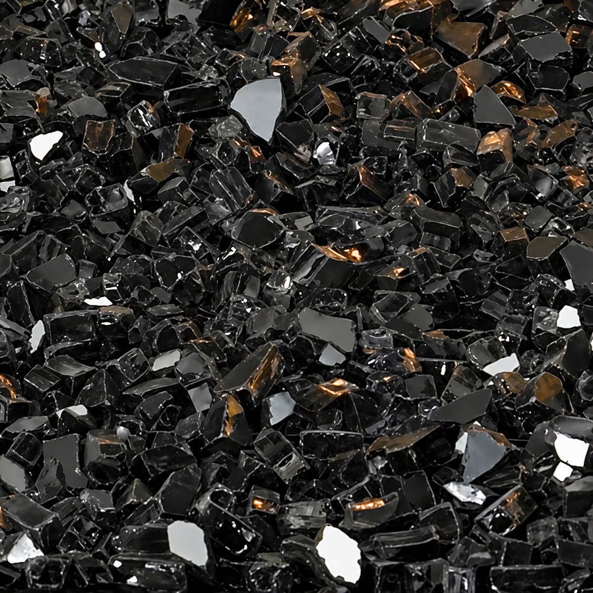 Empire Hearth Black Polished Crushed Glass (approx. 1 sq. ft) DG1BKP