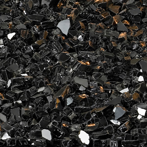Empire Hearth Black Polished Crushed Glass (approx. 1 sq. ft) DG1BKP