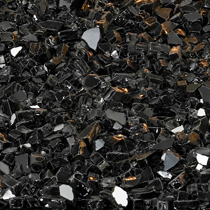 Empire Hearth Black Polished Crushed Glass (approx. 1 sq. ft) DG1BKP