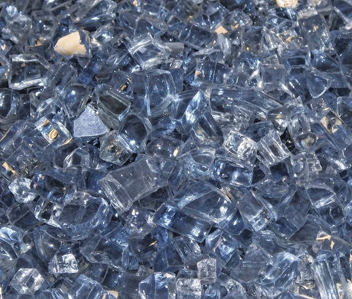 Empire Hearth Blue Clear Crushed Glass (approx. 1 sq. ft) DG1BUC