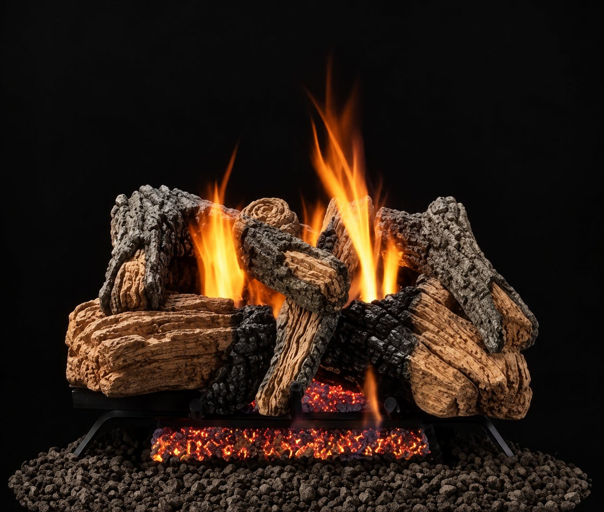 HHT 4-piece Fiber Ceramic log set for use with 30" Radiant Burner DUZY2LS-30