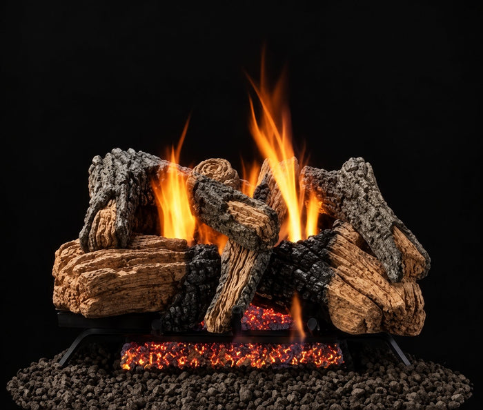 HHT 4-piece Fiber Ceramic log set for use with 30" Radiant Burner DUZY2LS-30