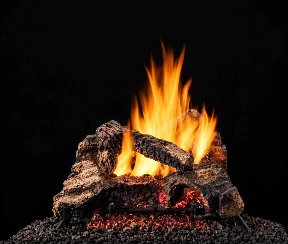 HHT 6-piece Refractory Cement log set for use with 30" Radiant Burner DUZY3LS-30