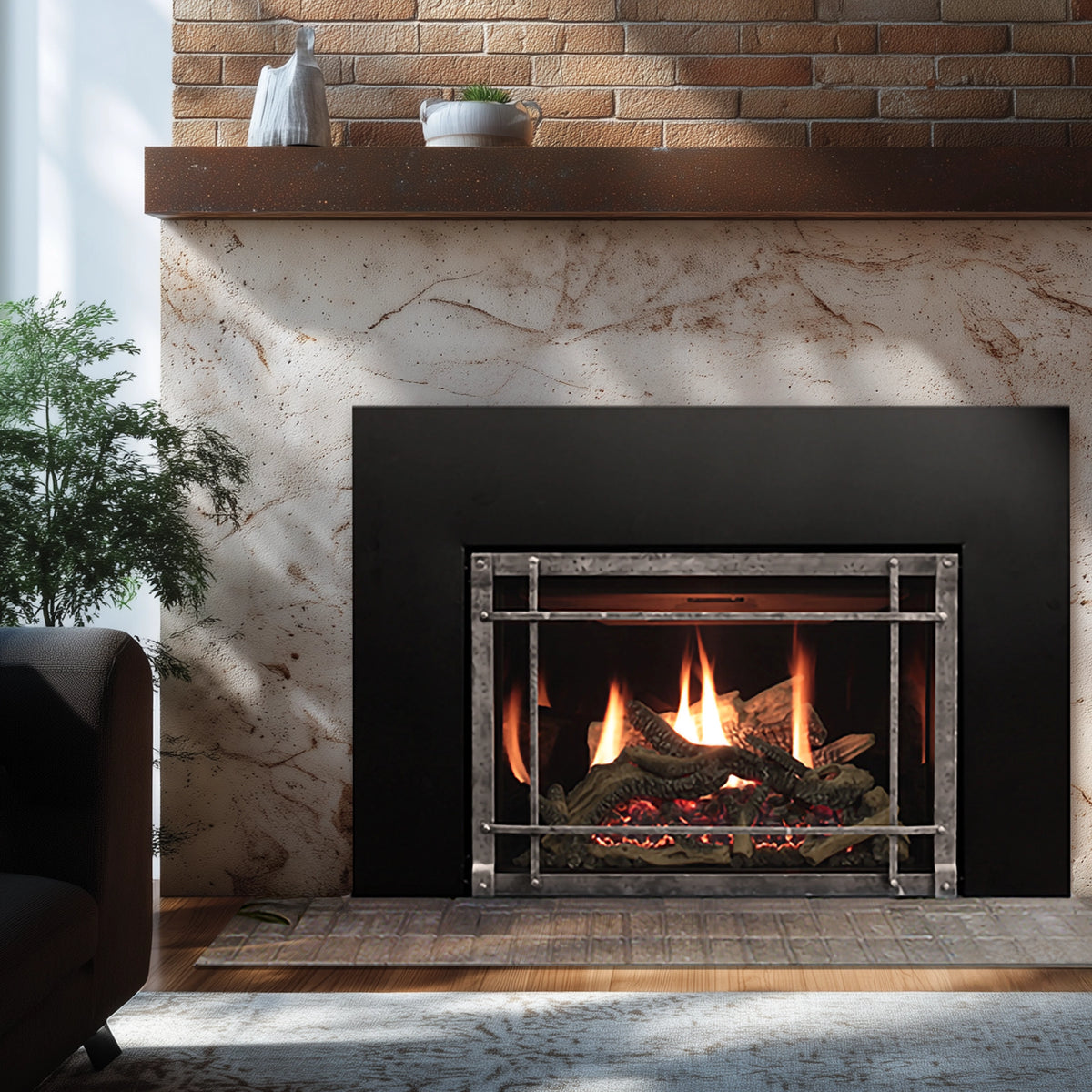 Empire Hearth DVCT30CBN95 Rushmore — manufacturer detail image; decorative configuration shown