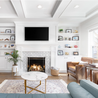 Empire Hearth DVCT40CBP95 Rushmore — manufacturer installation image; decorative configuration shown