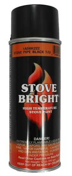 DuraVent 12 ounce Black Stove Bright Paint 1A54H222