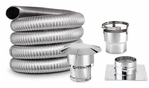DuraVent 3" Duraflex Pro Stainless Steel Pellet Stove 35' Liner Kit 3DF316-35K