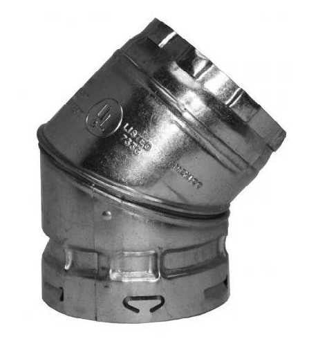 DuraVent 6" Round B-Vent 45 Degree Adjustable Elbow 6BVL45