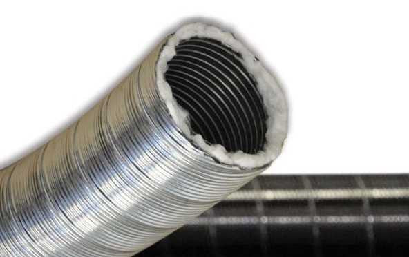 DuraVent 6" x 25' Insulated Stainless Steel Flex Liner with Connectors, Top Plate and Cap SF6-25CKTINS-SC