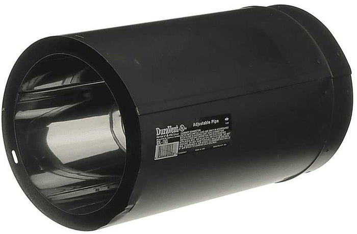 DuraVent 6"/8" Black 12” Adjustable Length (used w/ straight length of pipe) 6DVL-12ADJ