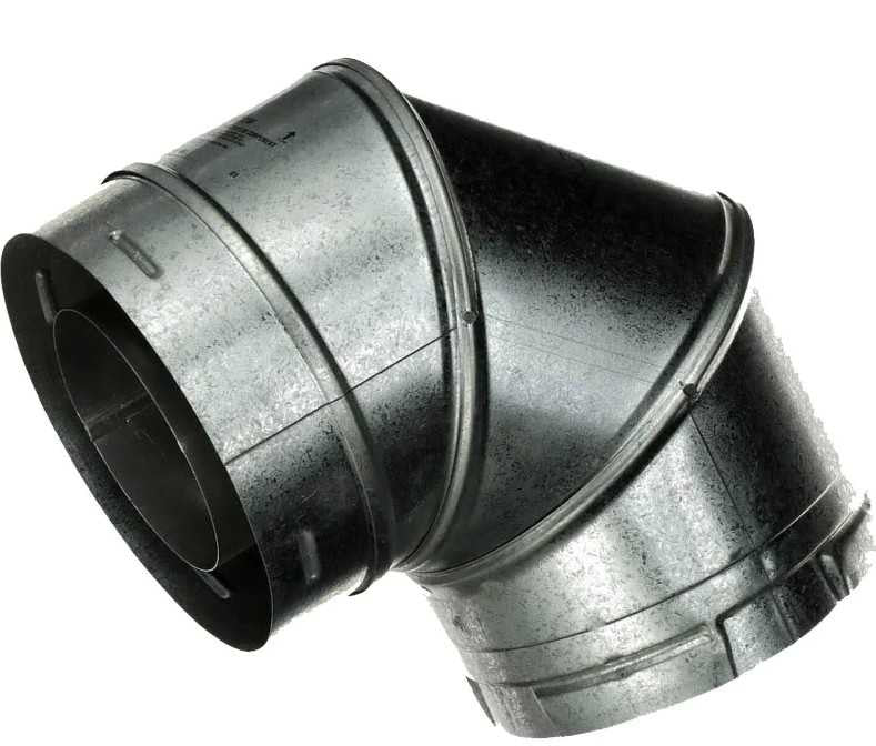 Duravent 4"- 6 5/8" Double Wall 90 Degree Galvalume Elbow 46DVA-E90