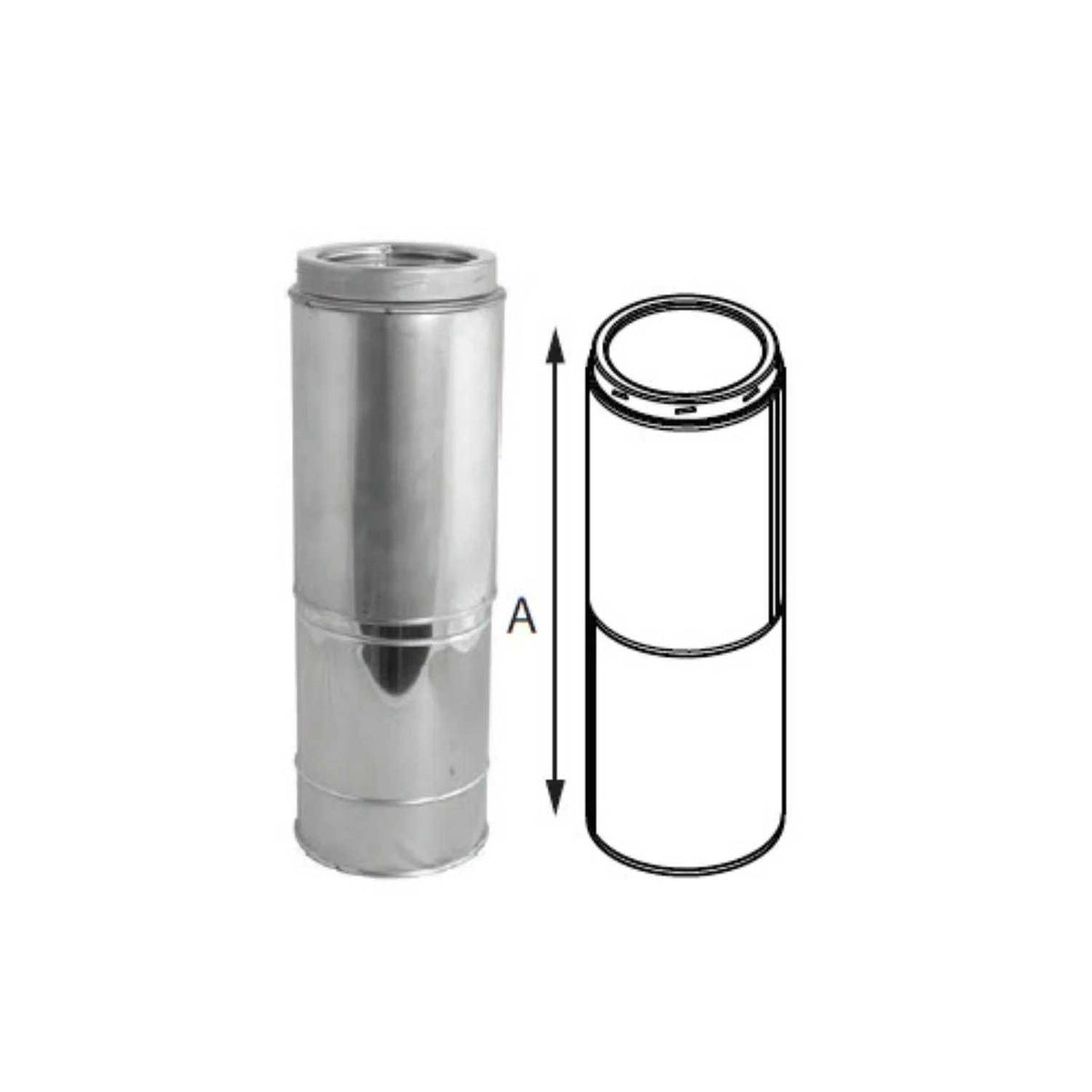 Duravent DuraTech 6" Diameter Adjustable Pipe (14"-21") 6DT-21TASS