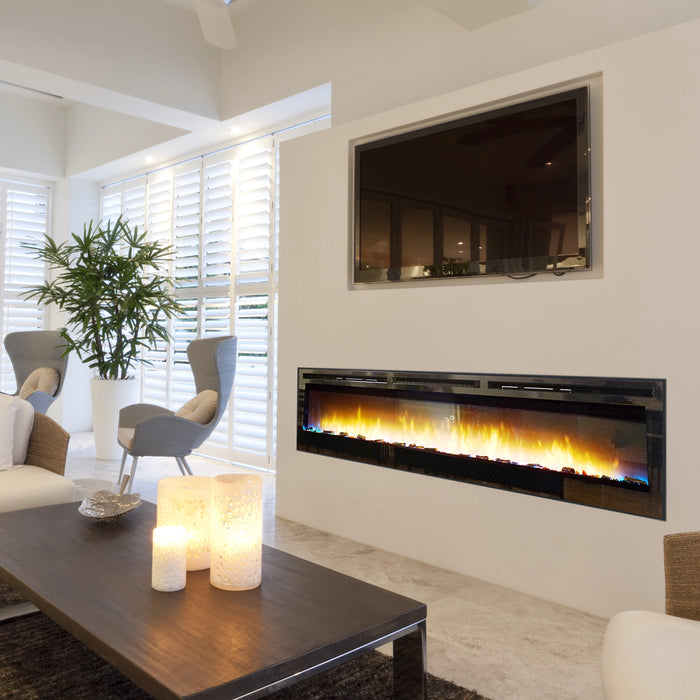Empire EBL74 manufacturer installation example; decorative components, media and room furnishings shown may be sold separately.