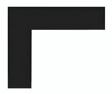 Empire Hearth 1 1/2" Matte Black Beveled Frame DF362VBL