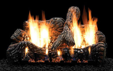 Empire Hearth 16" 4 Piece Ceramic Fiber Charred Oak Log Set LS16C