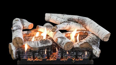 Empire Hearth 24" Super Birch Burncrete Log set for Slope Glaze Burner LS24CBS