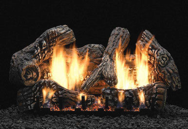 Empire Hearth 24" Super Charred Oak Ceramic Log set for Slope Glaze Burner LS24C2S