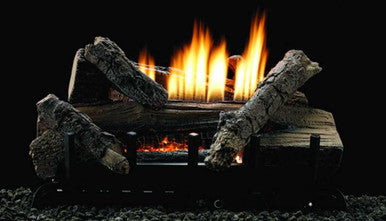 Empire Hearth 30" Vent-Free Whiskey River Natural Gas Manual Ignition Ceramic Fiber Log Set and Burner VFDM30LBWN