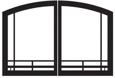 Empire Hearth 32" Vent-Free Black Mission Arch Door Set VFR32SMBL