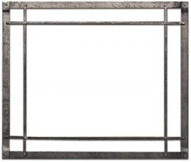 Empire Hearth 35" Distressed Pewter Forged Rectangle Iron Inset DFF35CPD