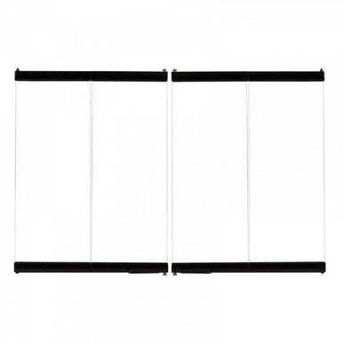 Empire Hearth 36" Black Standard Bi-Fold Glass Doors BDB36BL