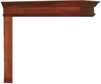 Empire Hearth 36" Unfinished Hardwood Peninsula Mantel Top EMPTUH