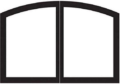 Empire Hearth 36" Vent-Free Black Arch Door Set VBR36TCBL