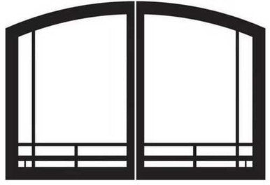 Empire Hearth 36" Vent-Free Black Mission Arch Door Set VBR36GMBL