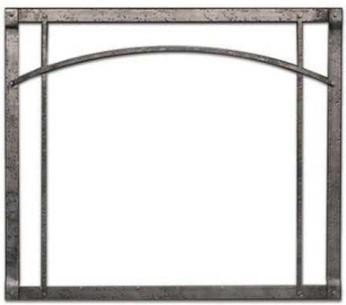 Empire Hearth 40" Distressed Pewter Arched Forged Iron Inset DFF40RPD