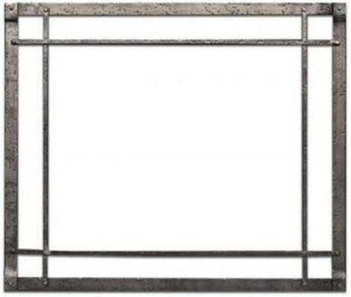 Empire Hearth 40" Distressed Pewter Rectangle Forged Iron Inset DFF40CPD