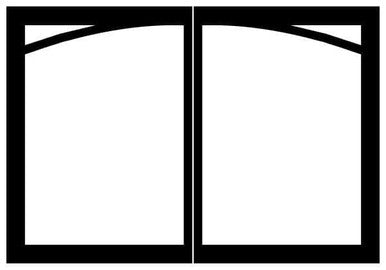 Empire Hearth 48" Black Arch Door Set DVRB3CBL