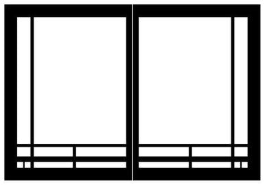 Empire Hearth 48" Black Mission Rectangle Door Set DVDB4MBL