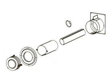 Empire Hearth 4x6 5/8" Rear Vent Kit with Round Cap DVVK4RE