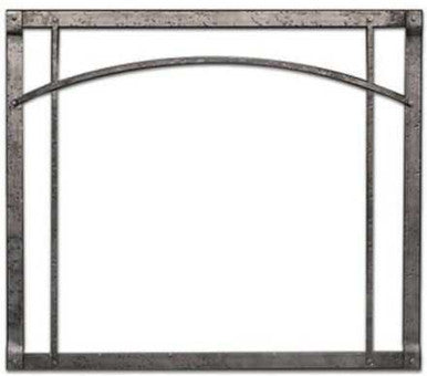 Empire Hearth 50" Distressed Pewter Arched Forged Iron Inset DFF50RPD