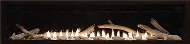 Empire Hearth 6 piece Ceramic Fiber Driftwood Log Set with 6 Stones and Locator Pins LS60DF
