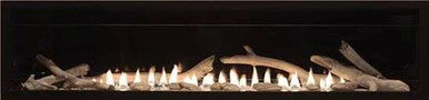 Empire Hearth 6 piece Ceramic Fiber Driftwood Log Set with 6 Stones and Locator Pins LS72DF