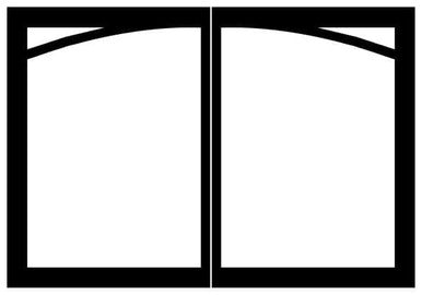 Empire Hearth Black Arch Door Set DVRB2CBL
