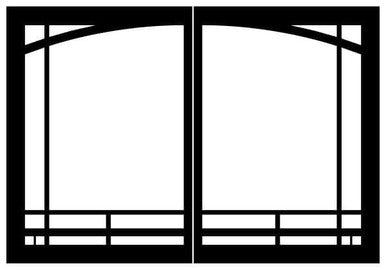 Empire Hearth Black Mission Arch Door Set DVRB1MBL