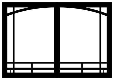 Empire Hearth Black Mission Arch Door Set DVRB3MBL