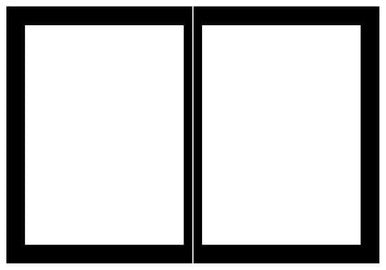 Empire Hearth Black Rectangle Door Set DVDB36CBL